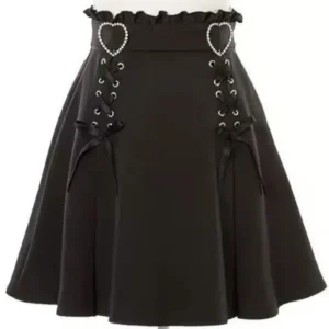2025 Y2k Aesthetic Harajuku Style Sweet Girl High Waist Mini Bandage Skirt Slim Women Solid Streetwear Gothic Jk Saia Feminina